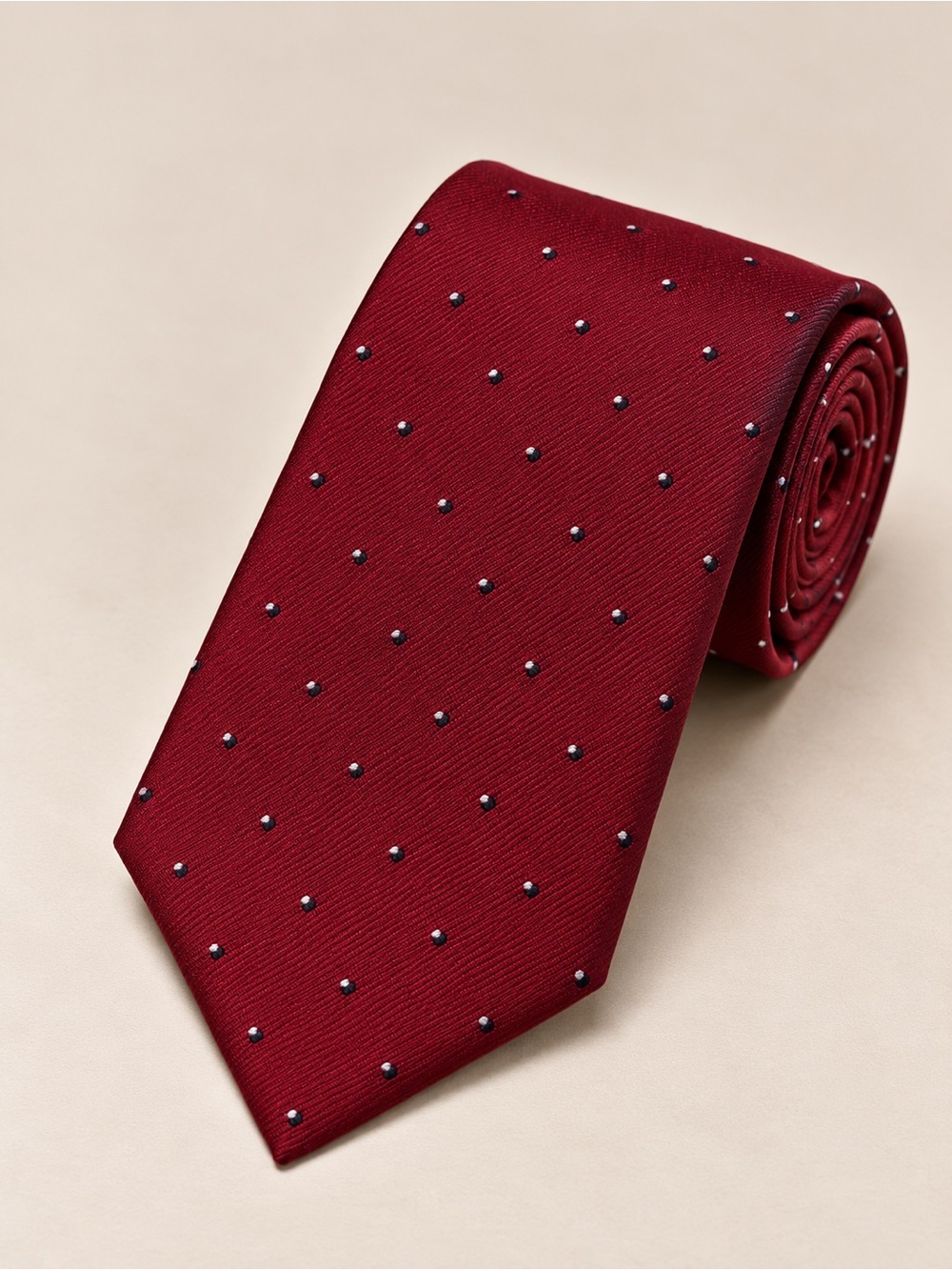Loui Feraud Silk Blend Slim Necktie Black Red Burgundy Pattern Designer Classic